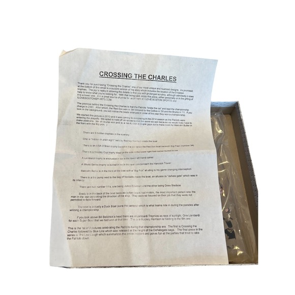 Boston Sports Puzzle 500 Piece New England Patriots Crossing the Charles NEW - Picture 5 of 5